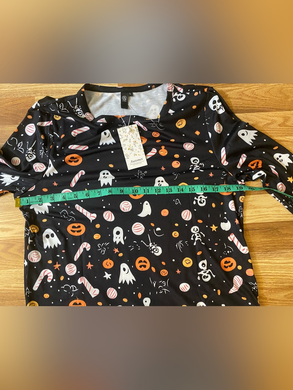 Halloween Ghost & Pumpkin Costume Long Sleeve Tee Shirt Size Large NWT - Picture 7 of 13